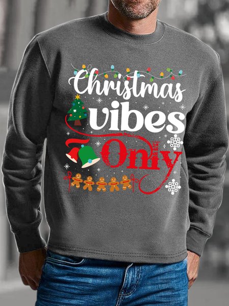 

Lilicloth X Manikvskhan Christmas Vibes Only Men's Sweatshirt, Gray, Hoodies&Sweatshirts