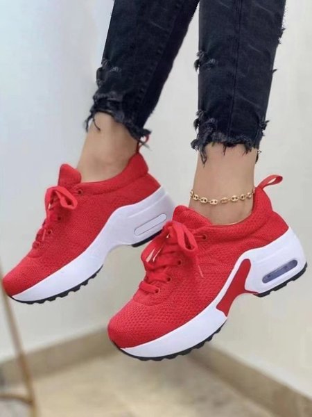 

Casual Air Cushion Sneakers, Red, Sneakers