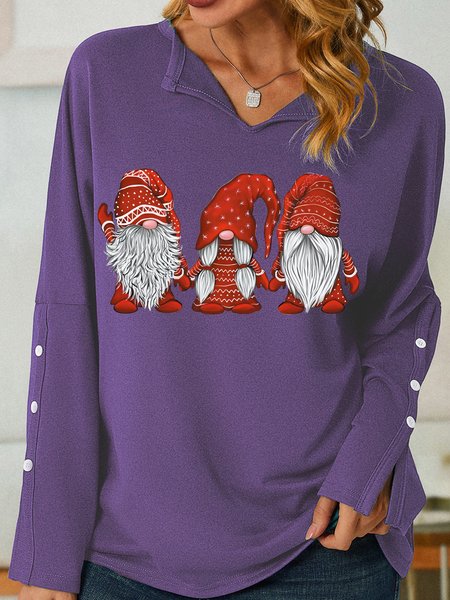 

Christmas Gnomes Women‘s Crew Neck Sweatshirt, Purple, Hoodies&Sweatshirts