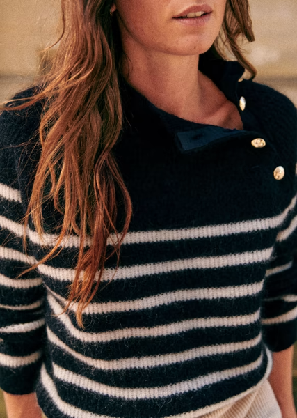 

Regular Fit Sweater, Black-white, Sweaters & Cardigans