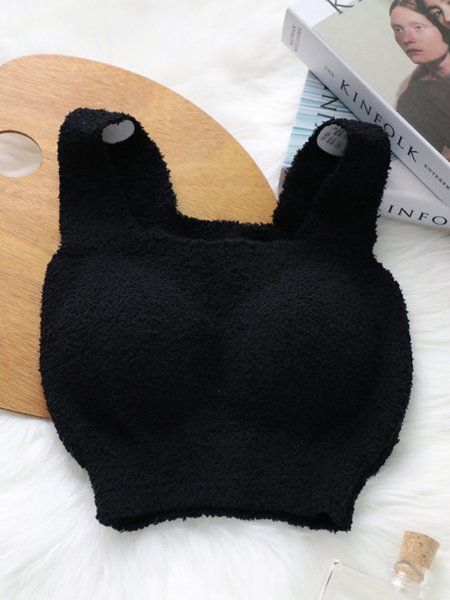 

Thermal Plush Underwear Soft Push Up Bra, Black, Bra & Bra Sets