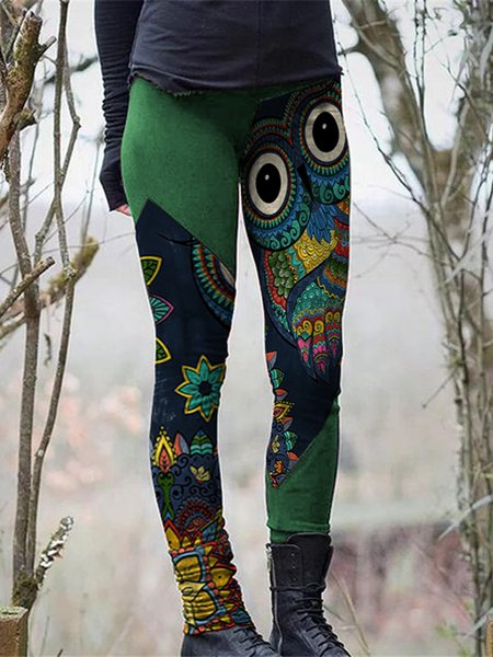 

Animal Casual Leggings, Green, Leggings