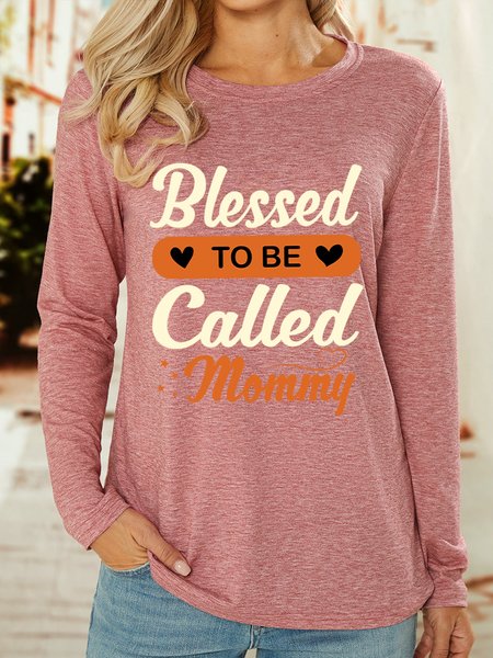 

Lilicloth X Hynek Rajtr Blessed To Be Called Mommy Women's Long Sleeve T-Shirt, Pink, Long sleeves