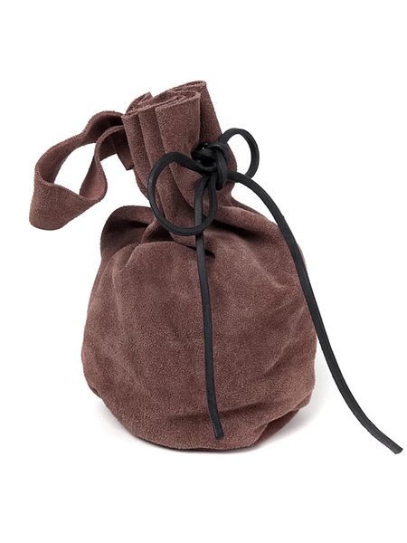 

Vintage Faux Suede Drawstring Organizer, Coffee, Women's Bags