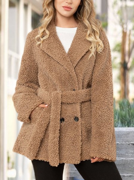 

Regular Fit Teddy Velvet Casual Jacket, Light camel, Jackets