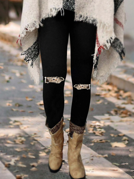 

Women Funny Cat Simple Regular Fit Leggings, Black, Leggings