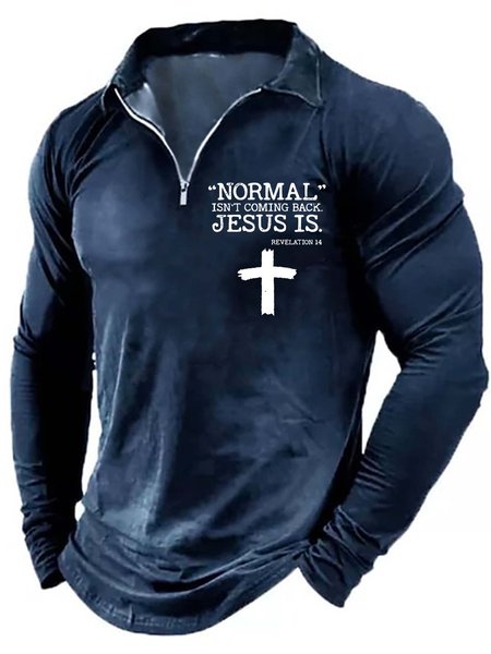 

Men Normal Isn’t Coming Back Jesus Is Polo Shirt, As picture, Long Sleeves