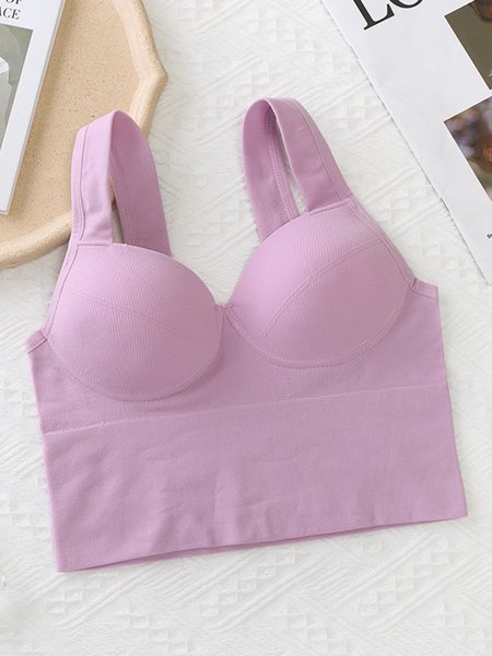 

Push Up Shockproof Vest Plus Size Underwear, Pink, Bra & Bra Sets