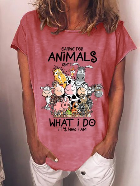 

Caring For Animal Isn't What I Do It's Who I Am Women's T-Shirt, Red, T-shirts