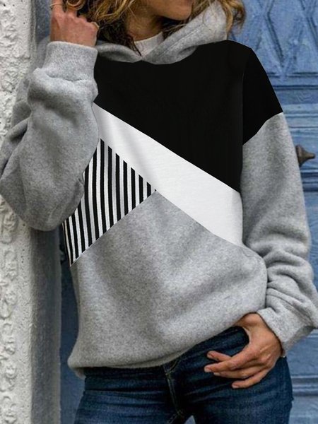 

Color Block Casual Sweatshirt, Gray, Hoodies & Sweatshirts