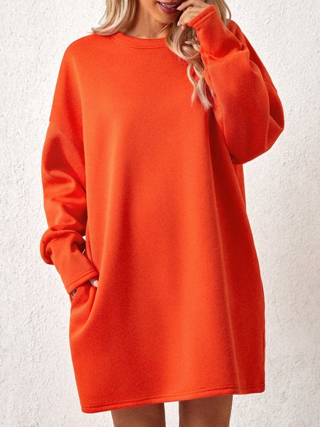 

Loose Dress, Orange, Dresses
