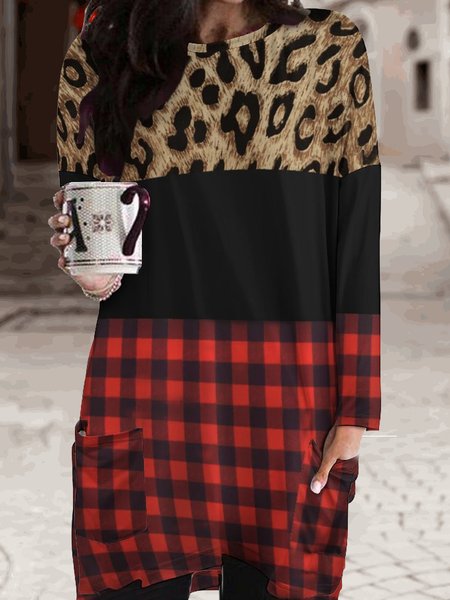 

Womens Christmas Print Casual Dress, As picture, Dresses