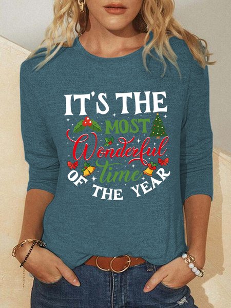

Lilicloth X Manikvskhan It's The Most Wonderful Time Of The Year Women's Long Sleeve T-Shirt, Green, Long sleeves