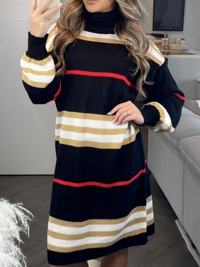 

Melissa High Neck Jumper Dress, Multicolor, Dresses
