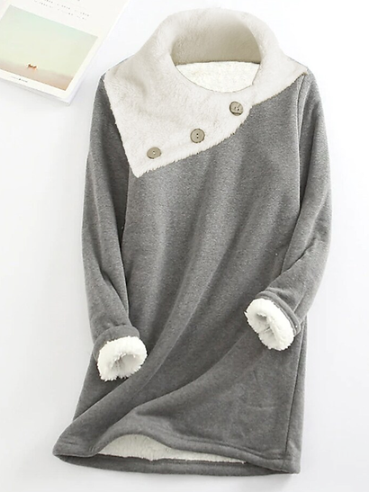 

Others Fluff/Granular Fleece Fabric Casual Sweatshirt, Gray, Sweatshirts & Hoodies