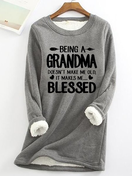 

Being A Grandma Doesn't Make Me Old Womens Warmth Fleece Sweatshirt, Gray, Hoodies & Sweatshirts