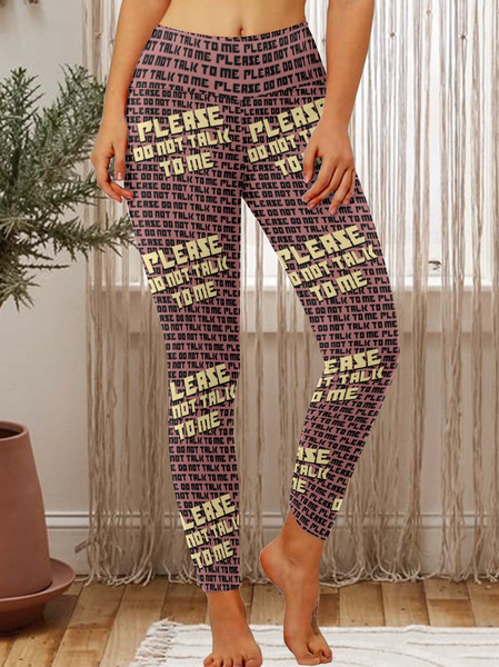 

Lilicloth X Roxy Funny Please Do Not Talk To Me Womens Tummy Control Legging, As picture, Leggings