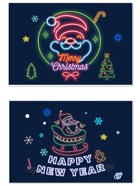 

6 Pack Neon Christmas Gift Card Sets, Color1, Gift Card