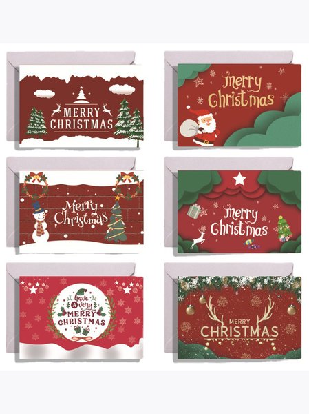 

6 Pack Christmas Gift Idea Christmas Gift Card Sets, As picture, Gift Card