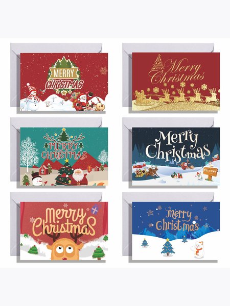 

Merry Christmas 6 Pack Christmas Gift Card Sets, As picture, Gift Card