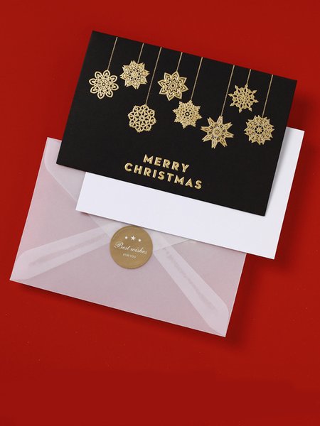 Merry Christmas Embossed Gold Greeting Christmas Gift Card, Color6, Gift Card