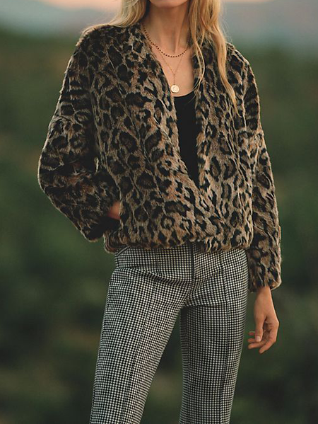 

Loose Leopard Casual Jacket, Jackets