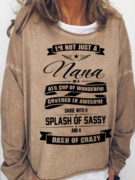 

Lilicloth X Cadzart I'm Not Just A Nana Womens Sweatshirt, Light brown, Hoodies&Sweatshirts