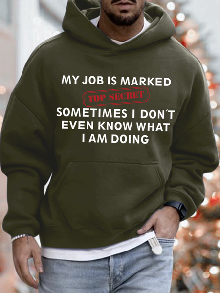 

Lilicloth X Hynek Rajtr My Job Is Marked To Secret Mens Hoodie, Army green, Hoodies&Sweatshirts