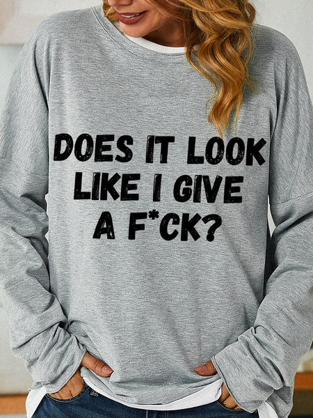 

Lilicloth X Kat8lyst Does It Look Like I Give A F*ck Womens Sweatshirt, Light gray, Hoodies&Sweatshirts