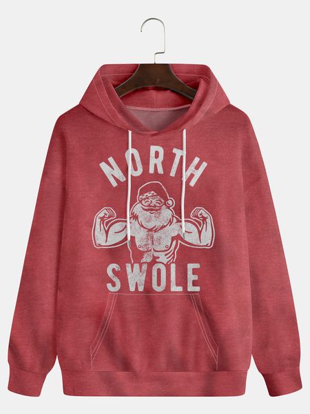 

Christmas Santa Claus North Swole Hoodie Sweatshirt, Red, Hoodies&Sweatshirts