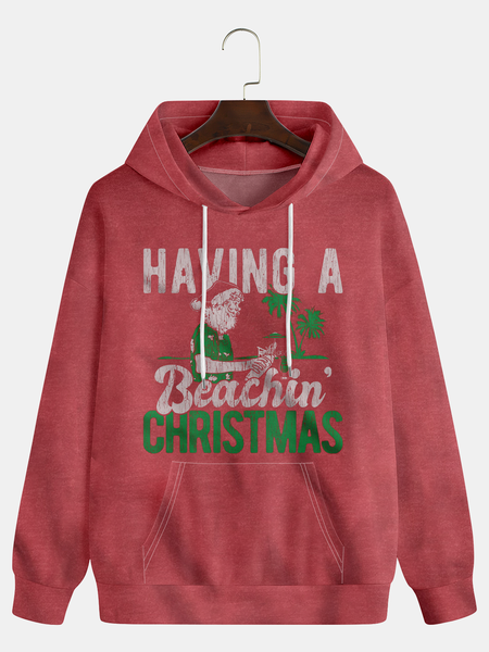 

Santa Claus Text Letters Hoodie Sweatshirt, Red, Hoodies&Sweatshirts