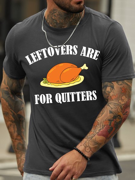 

Lilicloth X Hynek Rajtr Leftovers Are For Quitters Mens T-Shirt, Deep gray, T-shirts