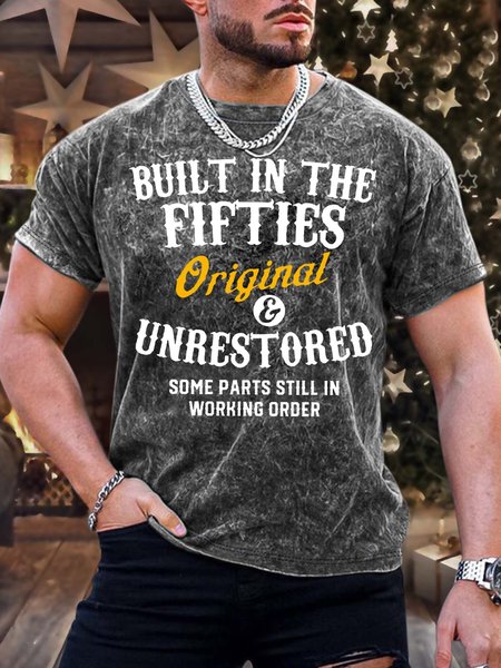 

Men's Printed Regular Fit Casual T-Shirt With Fifties, As picture, T-shirts