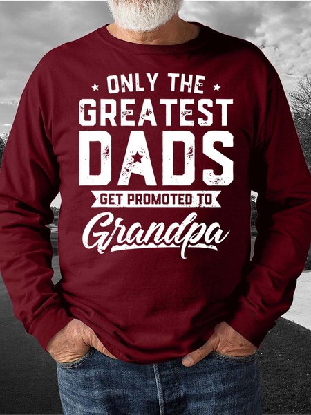 

Men’s Only The Greatest Dads Get Promoted To Grandpa Casual Regular Fit Sweatshirt, Red, Hoodies&Sweatshirts