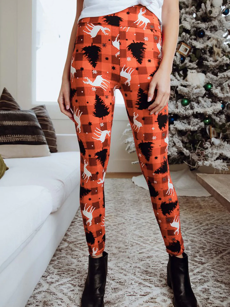 

Knitted Christmas Tight Leggings, Multicolor, Leggings