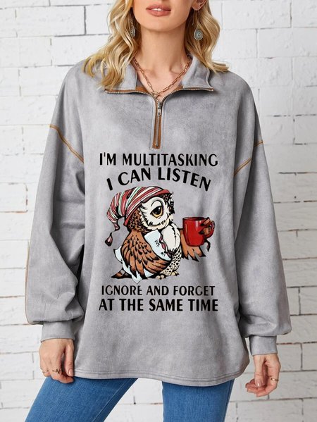 

Text Letters Casual Sweatshirt, Multicolor, Sweatshirts & Hoodies
