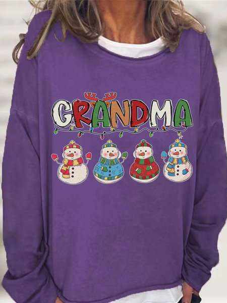 

Grandma Christmas Sweatshirt Grandma Gift, Purple, Hoodies&Sweatshirts