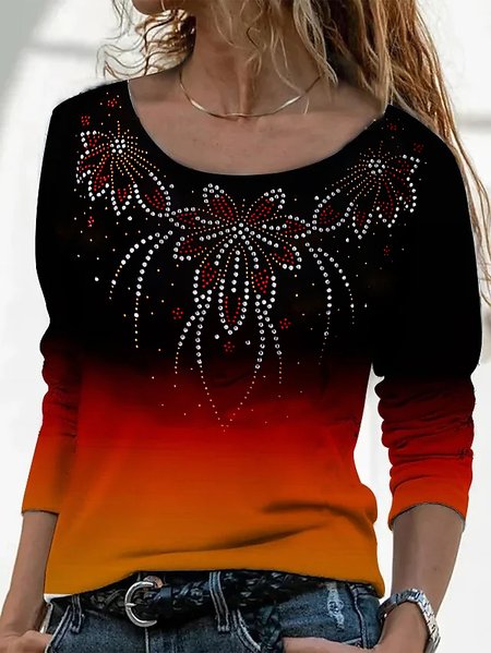 

Casual Crew Neck T-Shirt, Orange, T-Shirts