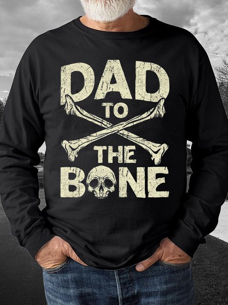 

Funny Gift For Dad Dad To The Bone Mens Sweatshirt, Black, Hoodies&Sweatshirts