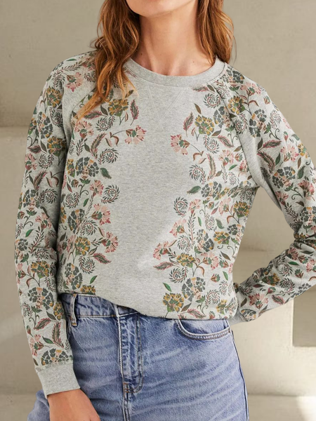 

Crew Neck Casual Floral Sweatshirt, Multicolor, Hoodies & Sweatshirts