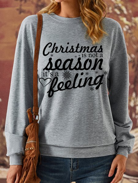 Lilicloth X Y Christmas Is Not A Season Feeling Womens Sweatshirt, Gray, Hoodies&Sweatshirts