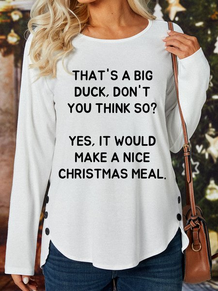 

Lilicloth X Lisa Funny Christmas Shirt Womens Long Sleeve T-Shirt, White, Long sleeves