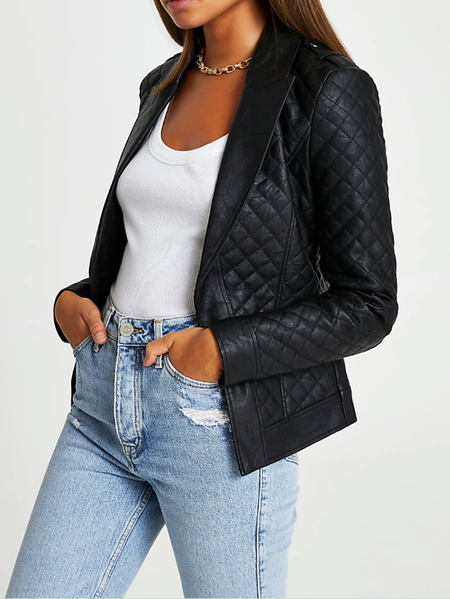 

Simple Plain Regular Fit Jacket, Black, Jackets
