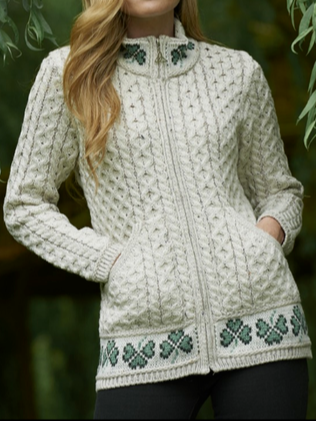 

Casual Hoodie Sweater Coat, White, Cardigans
