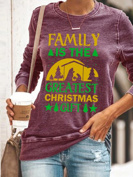 

Lilicloth X Jessanjony Family Is The Greatest Christmas Gift Womens Sweatshirt, Purple, Hoodies&Sweatshirts