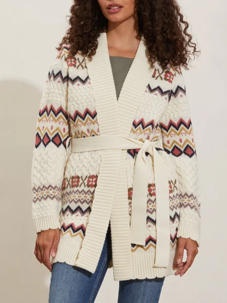 

Boho Regular Fit Sweater Coat, Off white, Cardigans