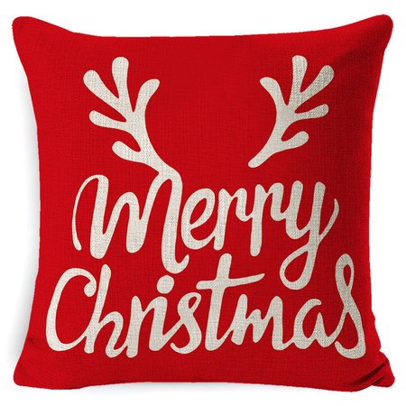 

Christmas Snowman Eucalyptus Throw Pillow Covers, 18 x 18 Inch Winter Holiday Stripes Cushion Case Decoration for Sofa, Red, Home