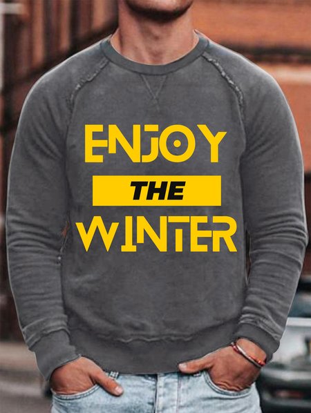 

Lilicloth X Abdullah Enjoy The Winter Mens Sweatshirt, Gray, Hoodies&Sweatshirts