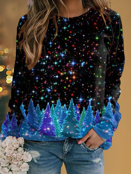 

Christmas Crew Neck Casual Sweatshirt, Multicolor, Sweatshirts & Hoodies