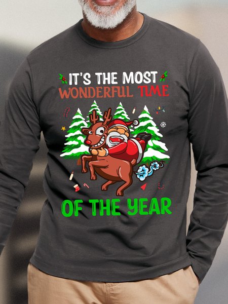 

Lilicloth X Jessanjony Its The Most Wonderful Time Of The Year Mens Long Sleeve T-Shirt, Gray, Long Sleeves